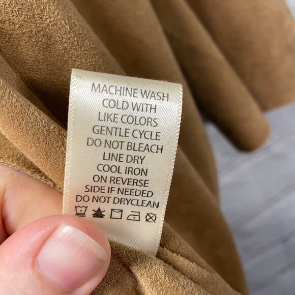 NEW Max Studio Long Faux Suede Topper Jacket Size Small - Picture 8 of 8